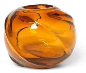 Ferm LIVING - Water Swirl Vase Round Amber ferm LIVING - Lampemesteren