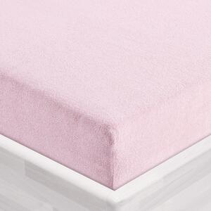 Froté napínacie prestieradlo FR-032 Púdrovo ružová 90 x 200 - výška 20 cm