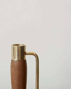 Audo Copenhagen - Umanoff Candle Holder Polished Brass/Walnut Audo Copenhagen - Lampemesteren