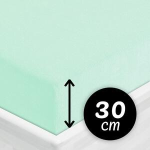 Froté napínacie prestieradlo na vysoký matrac FR-034 Mintové 80 x 200 - výška 30 cm