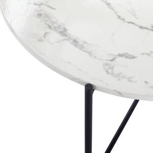 KONFERENČNÝ STOLÍK, čierna, biela, kov, kompozitné drevo, 83/83/40 cm MID.YOU - Stolíky do obývačky, Online Only