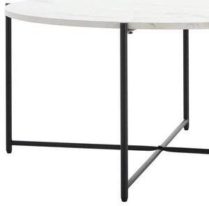 KONFERENČNÝ STOLÍK, čierna, biela, kov, kompozitné drevo, 83/83/40 cm MID.YOU - Stolíky do obývačky, Online Only