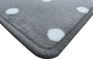 Vopi koberce Kusový detský koberec Puntík šedý štvorec - 60x60 cm