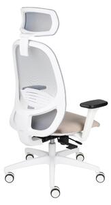 Kancelárska stolička s podrúčkami Nedim WS HD - svetlohnedá / sivá / biela