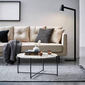 KONFERENČNÝ STOLÍK, čierna, biela, kov, kompozitné drevo, 83/83/40 cm MID.YOU - Stolíky do obývačky, Online Only