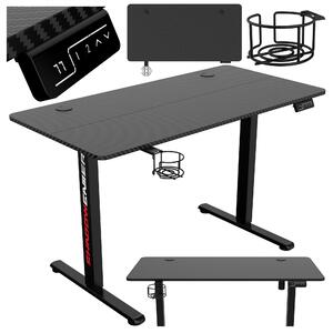 SHADOW GAMER 1.0, elektrický herný stôl, čierna farba, 120 cm