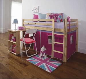 Detská posteľ s PC stolíkom 90 cm Alzaria (ružová). Vlastná spoľahlivá doprava až k Vám domov. 1015352