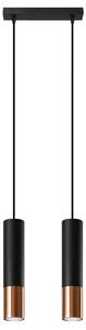 Závesné svietidlo Loopez, 2x čierne kovové tienidlo, c