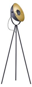 Tmavosivá kovová stojacia lampa Trio Chewy, výška 160 cm