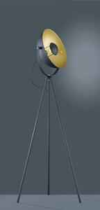 Tmavosivá kovová stojacia lampa Trio Chewy, výška 160 cm