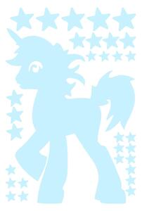 Svietiaca samolepka Fanastick Unicorn With Stars