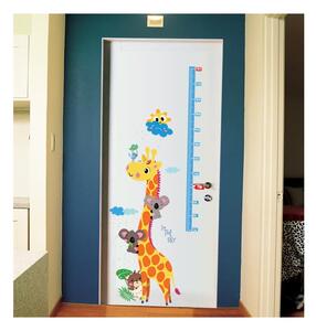 Detská samolepka – meter na dvere/na stenu 60x120 cm Giraffe & Koalas – Ambiance