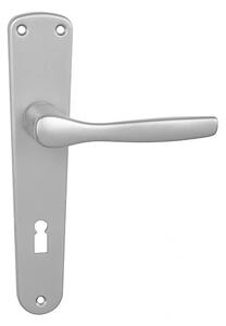 Dverové kovanie MP Luxor - B (F1), kľučka-kľučka, WC rozeta s ukazatelem, MP F1 stříbrný elox, 72 mm