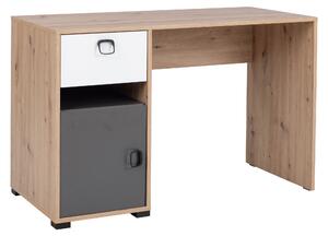 PC stolík Kevyt 8 (dub artisan + biela + grafit). Vlastná spoľahlivá doprava až k Vám domov. 1087392