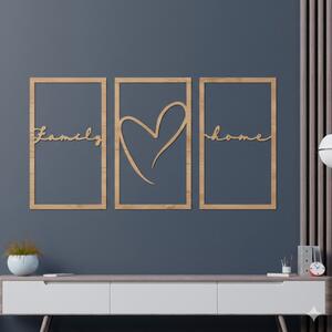 Karlsdesign.sk - Drevený obraz na stenu - FAMILY HOME - 84x42