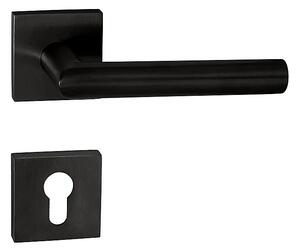 Dverové kovanie MP Favorit-HR 2002Q (ČIERNÁ MAT), kľučka-kľučka, Otvor pre obyčajný kľúč BB, MP BS (čierna mat)
