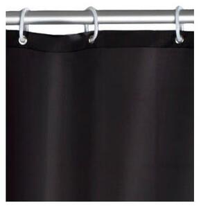 Čierny sprchový záves s protiplesňovou povrchovou úpravou Wenko, 180 × 200 cm