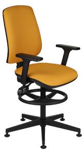 NABBI Sean 3D RB kancelárska stolička s podrúčkami a podnožkou žltá / čierna