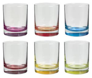 Sklenený pohár na vodu Color 300 ml sada 6ks