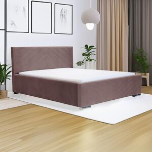 Čalúnená posteľ s úložným priestorom a matracom KOOL 120x200 cm Růžový