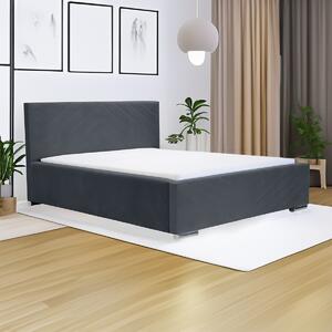 Čalúnená posteľ s úložným priestorom a matracom KOOL 120x200 cm Sivá