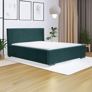 Čalúnená posteľ s úložným priestorom a matracom KOOL 120x200 cm Tyrkysový