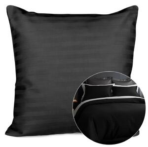 SATÉNOVÁ OBLIEČKA NA VANKÚŠ CIZGILI BLACK 40X40 CM EXCLUSIVE ČIERNA