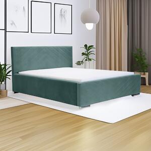 Čalúnená posteľ s úložným priestorom a matracom KOOL 120x200 cm Mäta