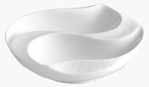 Ručne vyrobená servírovacia misa z porcelánu Wellenspiel Relief