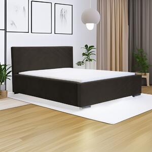 Čalúnená posteľ s úložným priestorom a matracom KOOL 120x200 cm Tmavohnedá