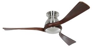 Stropný ventilátor Regento, chróm, drevo, DC motor, Ø 140 cm – CasaFan CasaFan, Eco Regento, Drevo, Obývacia izba, Drevo, Moderný