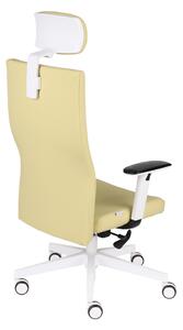NABBI Timi W Plus HD kancelárska stolička s podrúčkami žltá / biela