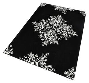 Čierno-biely koberec Hanse Home Gloria Blossom, 160 x 230 cm