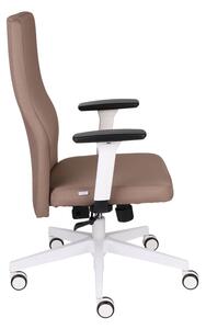 NABBI Timi W Plus kancelárska stolička s podrúčkami hnedá (Kosma 06) / biela