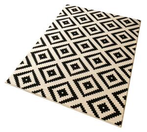 Krémovo-čierny koberec Hanse Home Hamla Diamond, 80 × 150 cm