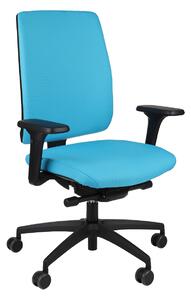 NABBI Velito BT kancelárska stolička s podrúčkami tyrkysová / čierna