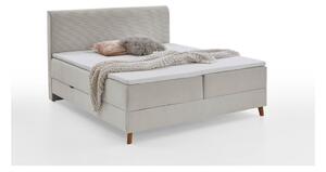 Béžová boxspring posteľ s úložným priestorom 180x200 cm Memphis - Meise Möbel
