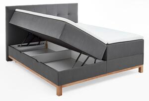 Tmavosivá boxspring posteľ s úložným priestorom 180x200 cm Catania - Meise Möbel