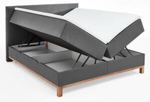 Tmavosivá boxspring posteľ s úložným priestorom 180x200 cm Catania - Meise Möbel