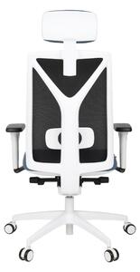 NABBI Velito WS HD kancelárska stolička s podrúčkami modrá (Cura 03) / čierna / biela