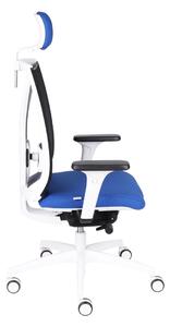 NABBI Velito WS HD kancelárska stolička s podrúčkami modrá (Note 03) / čierna / biela