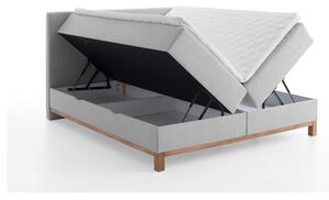 Svetlosivá boxspring posteľ s úložným priestorom 160x200 cm Catania - Meise Möbel
