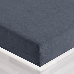 Froté napínacie prestieradlo FR-029 Antracitovo sivé 90 x 200 - výška 20 cm