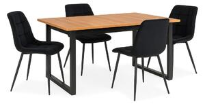 PROFI jedálenský set IKON 3 + 4x stoličky CHIC velvet
