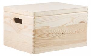ČistéDrevo Drevený box s vekom 40x30x23 cm