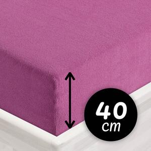Froté napínacie prestieradlo na extra vysoký matrac FR-009 Orgovánové 80 x 200 - výška 40 cm