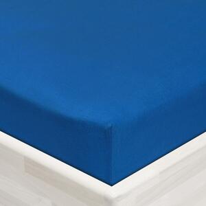 Jersey napínacie prestieradlo JR-016 Modré 90 x 200 - výška 20 cm