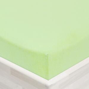 Jersey napínacie prestieradlo JR-018 Pastelovo zelené 90 x 200 - výška 20 cm