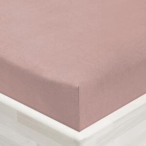 Jersey napínacie prestieradlo JR-024 Hnedoružové 90 x 200 - výška 20 cm