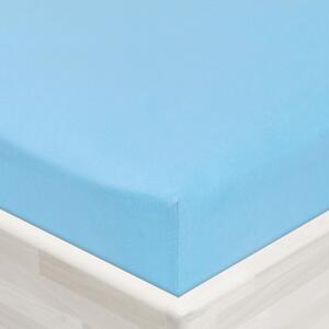Jersey napínacie prestieradlo JR-017 Azúrovo modré 90 x 200 - výška 20 cm